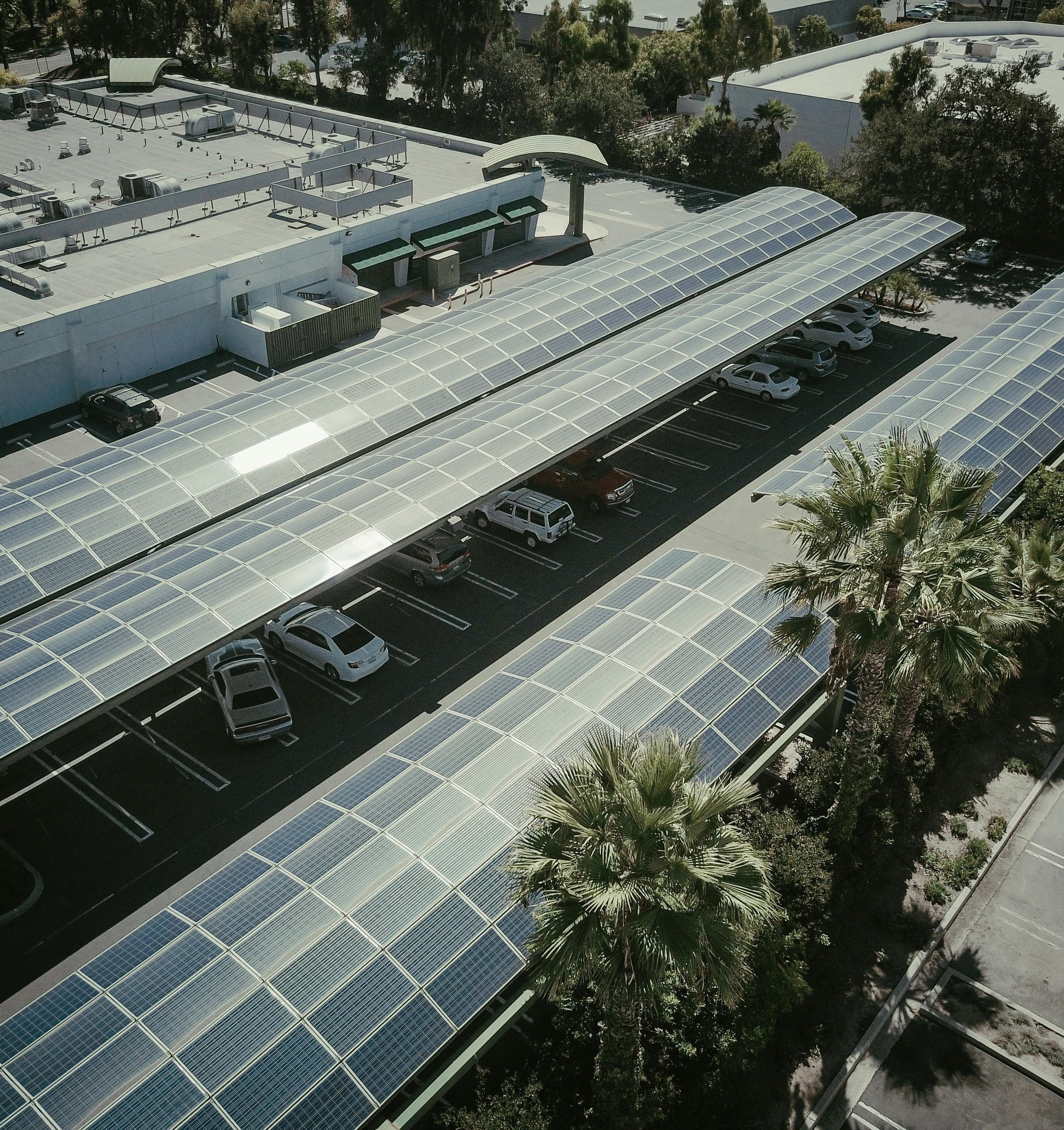 solar panels on the parking